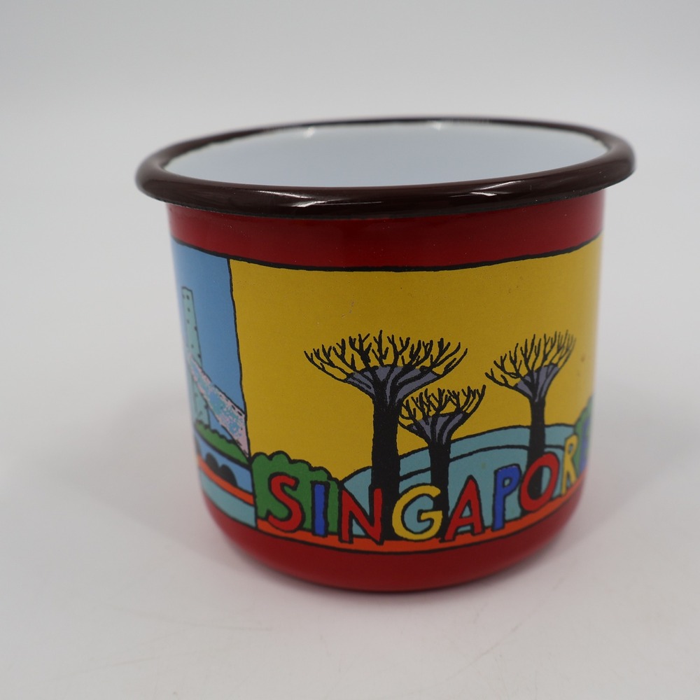 Smaltum Singapore Landmark Enamel Mug Unisex OS Red Whimsical Travel Souvenir